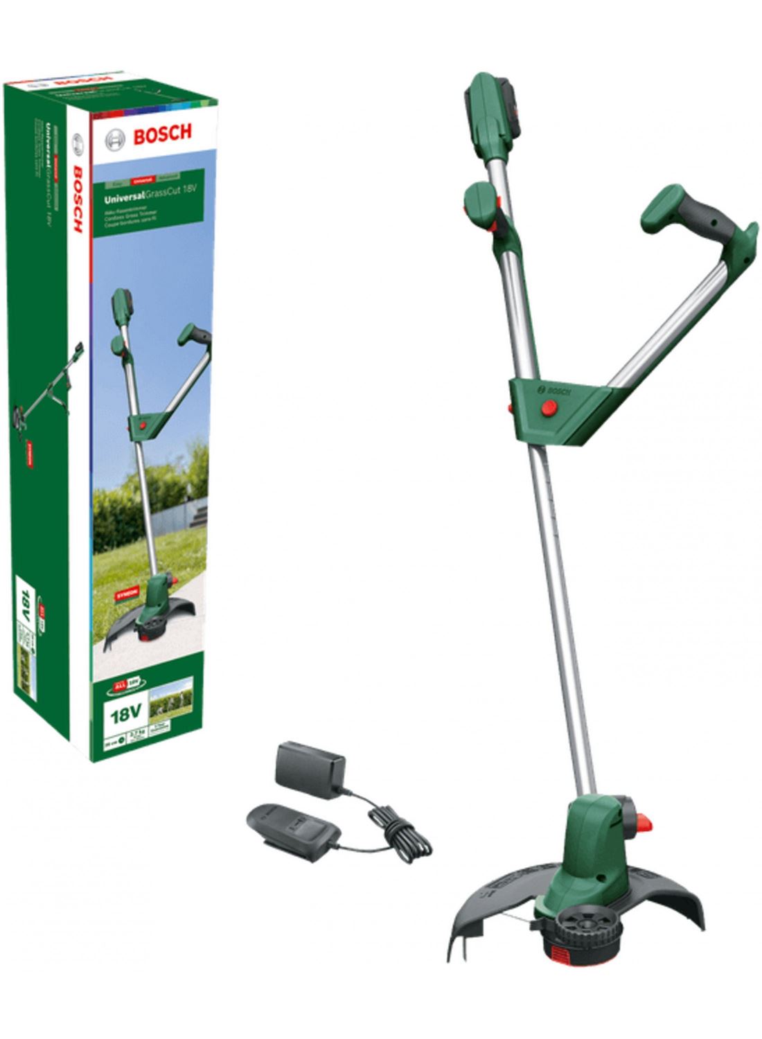 Снимка на Акумулаторен тример за трева UniversalGrassCut 18V-260,1x2.0Ah батерия,AL 1810 CV,Bosch,06008C1D03