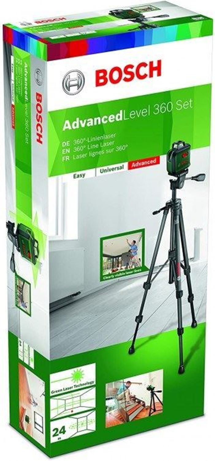 Снимка на Лазерен нивелир AdvancedLevel360 + TT 150 (комплект със статив),0603663B04,Bosch