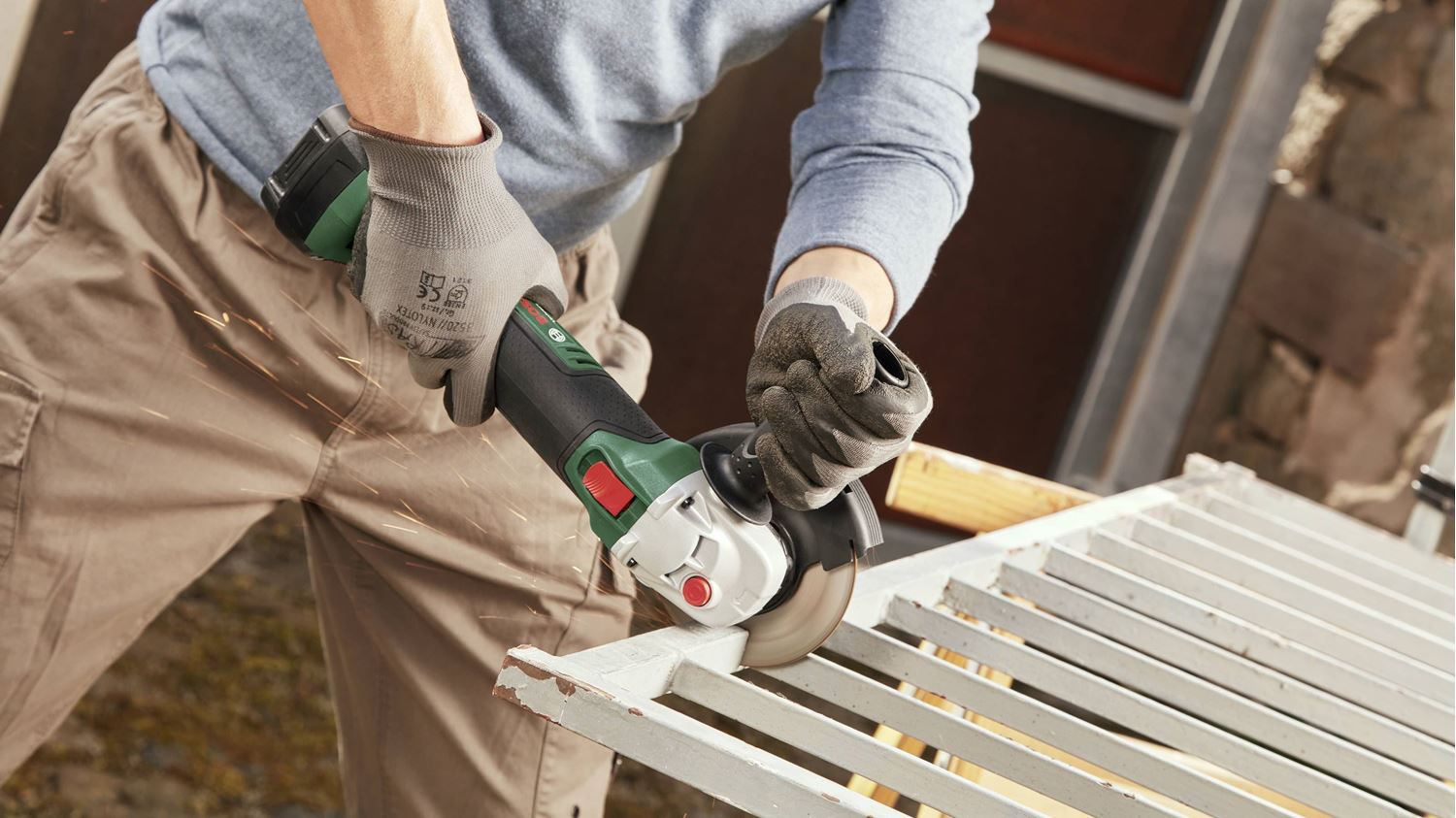 Снимка на Акумулаторен ъглошлайф UniversalGrind 18V-75 (115 мм),Solo,06033E5000,Bosch