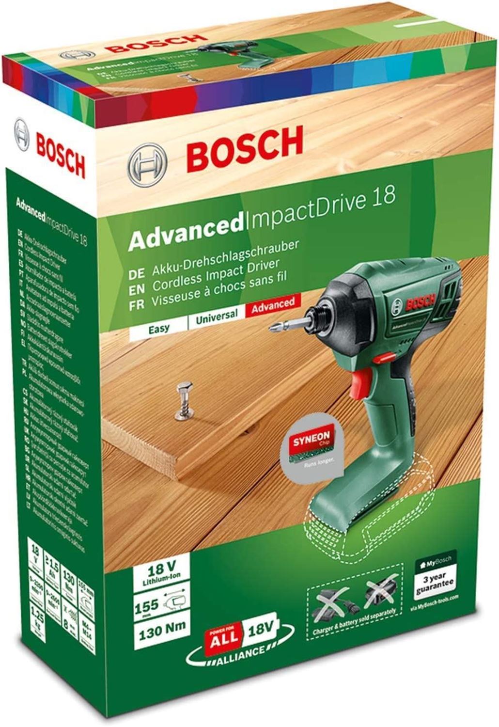 Снимка на Акумулаторен гайковерт AdvancedImpactDrive 18V,Solo,0603980303,Bosch