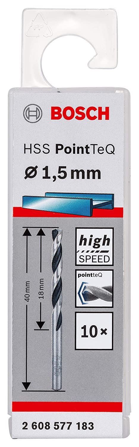 Снимка на HSS Свредло за метал PointTec 1.5mm,10 броя,2608577183,Bosch