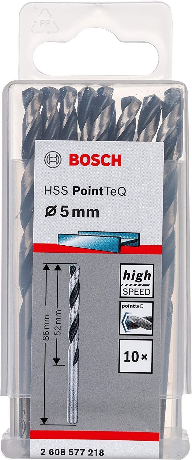 Снимка на HSS Свредло за метал PointTec 5.0mm,10 броя,2608577218,Bosch