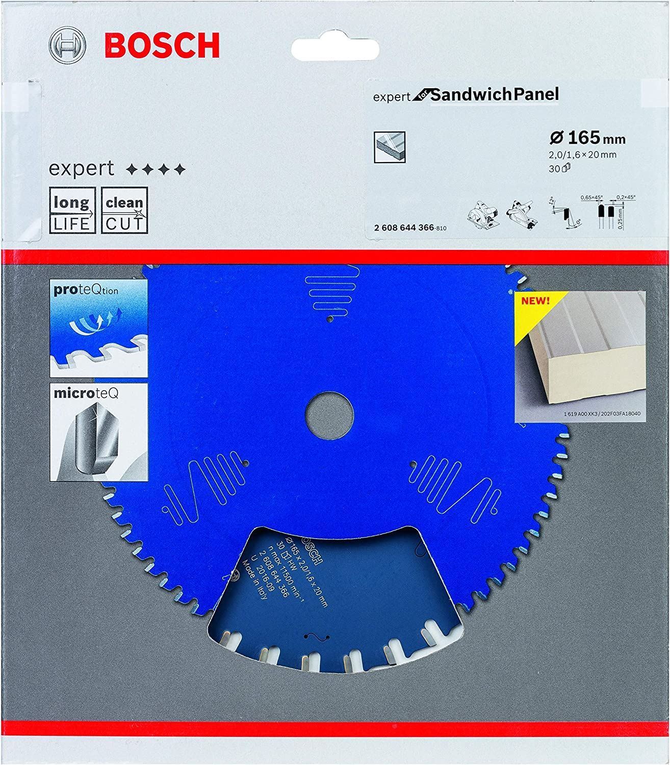 Снимка на Циркулярен Диск Expert for Sandwich Panel 165x20x2/1.6x30 T,2608644366,Bosch