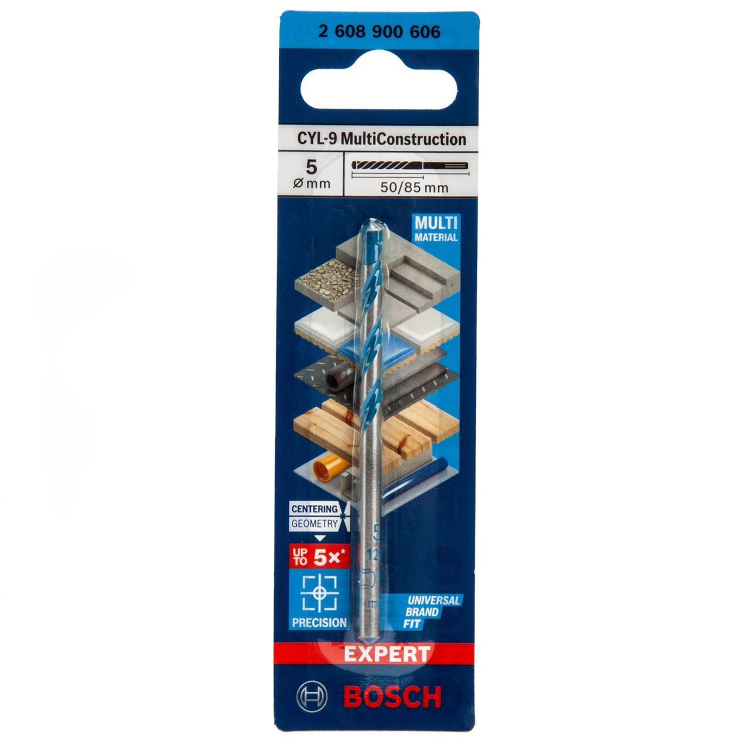 Снимка на EXPERT Универсално Свредло CYL-9 Multi Construction 5x50x85 mm,d 4,5 mm,2608900606,Bosch