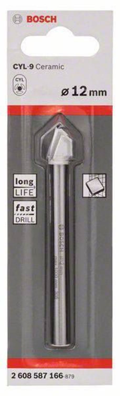 Снимка на Свредло За Стъкло/Фаянс CYL-9 Ceramic Ø12x90 mm,2608587166,Bosch