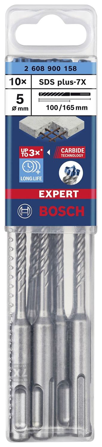 Снимка на EXPERT Свредлa SDS plus 7X  10 бр 5x100x165 mm,2608900158,Bosch