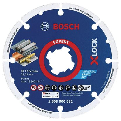 Снимка на EXPERT X-LOCK Диамантен диск за Метал 115x22.23 mm,2608900532,Bosch