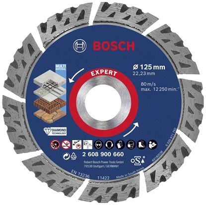 Снимка на EXPERT Диамантен диск за рязане Multi Material 125x22.23x2.2x12 mm,2608900660,Bosch