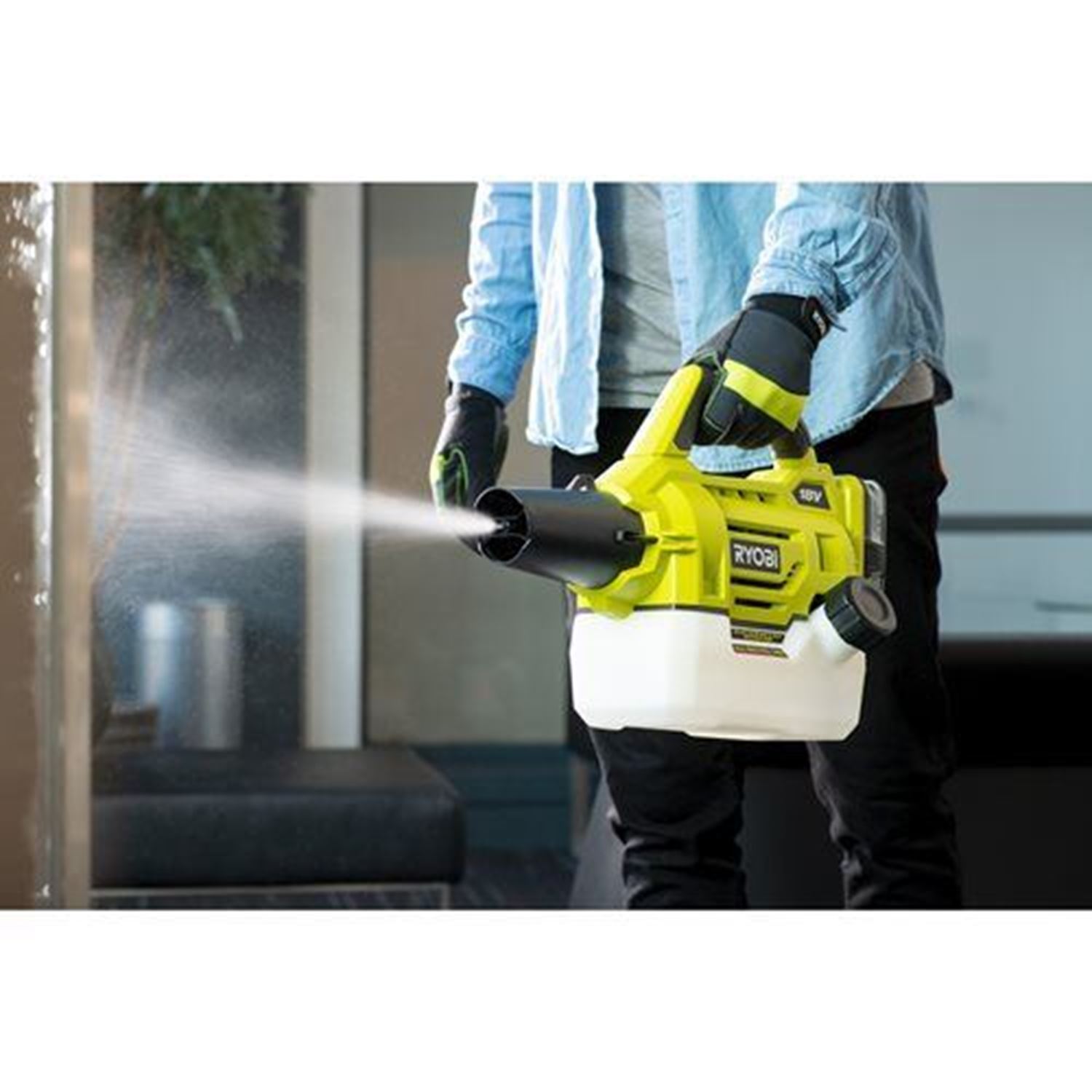 Снимка на Акумулаторен Аерозолен генератор RYOBI RY18FGA-0,18V+Акумулаторен сет RYOBI RC18120-150 Li-Ion battery ONE+ 5.0Ah + ЗАРЯДНО