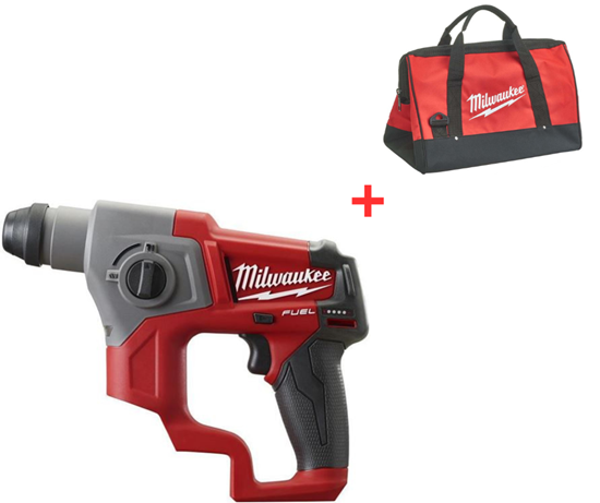 Снимка на Акумулаторен безчетков перфоратор Milwaukee M12CH-0,SOLO+БОНУС ЧАНТА