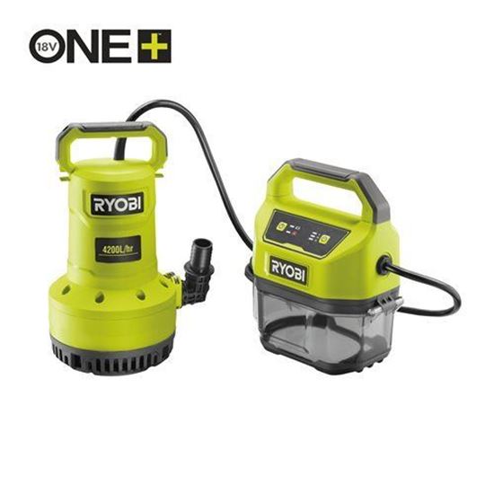 Снимка на Акумулаторна потопяема помпа RY18SPA-0, 18V, 70 Л/МИН., 8 М, 5133005778, Ryobi