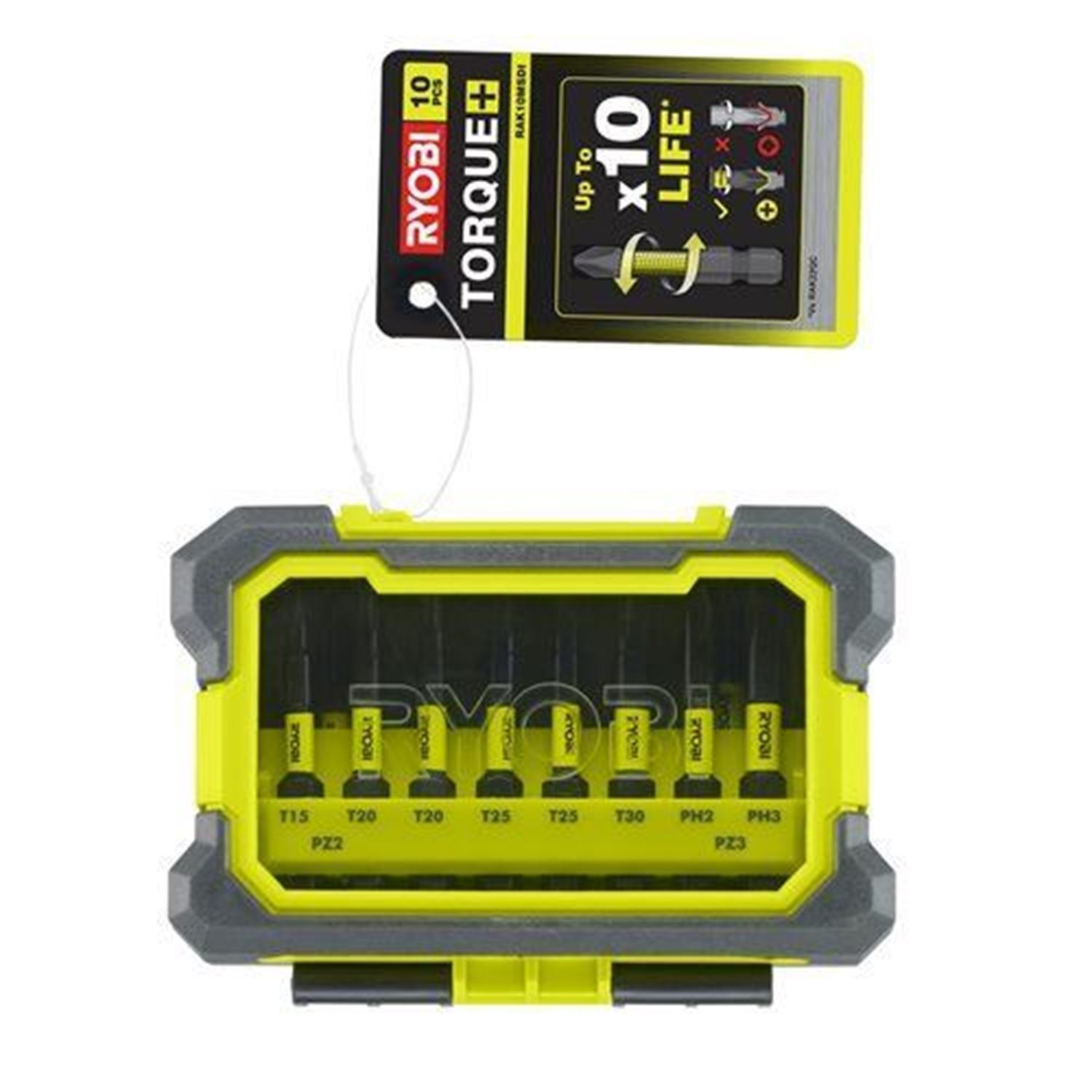 Снимка на Комплект битове 10 бр TORQUE+ Impact 50 мм RAK10MSDI, 5132003176, Ryobi