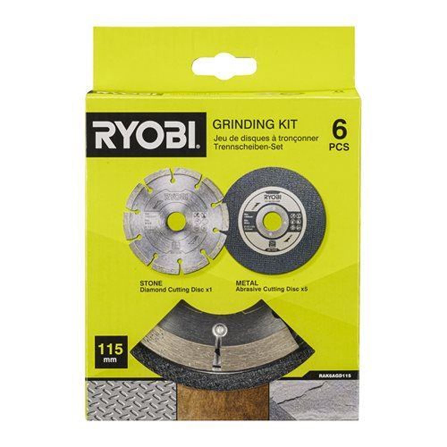 Снимка на Дискове за ъглошлайф 115 mm 6 бр RAK6AGD115, 5132005359, Ryobi