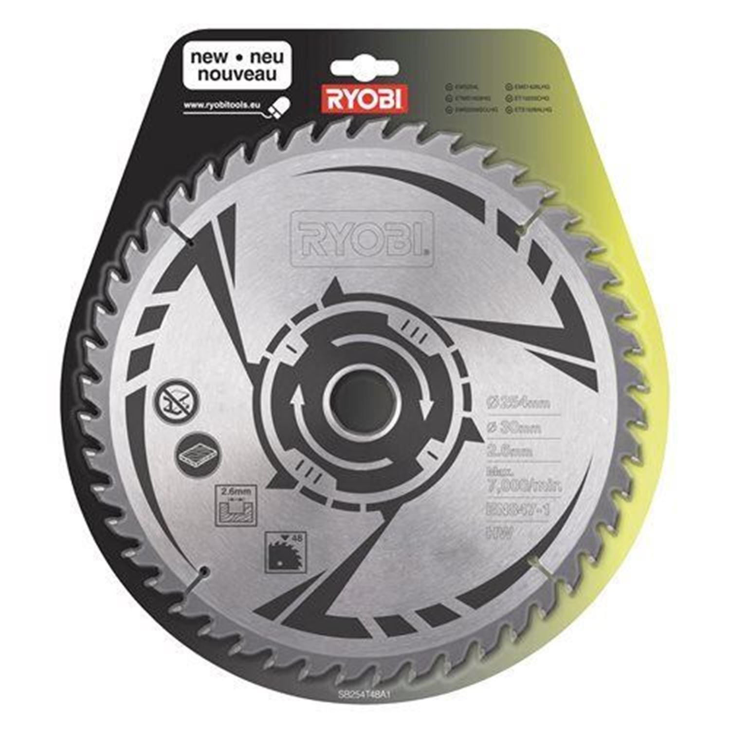 Снимка на Диск за потапящ циркуляр 254 mm SB254 за EMS254L, 5132002622, Ryobi