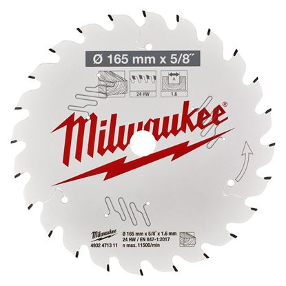 Снимка на Диск за циркуляр 165X15.87X1.6X24ATB, 4932471311, Milwaukee