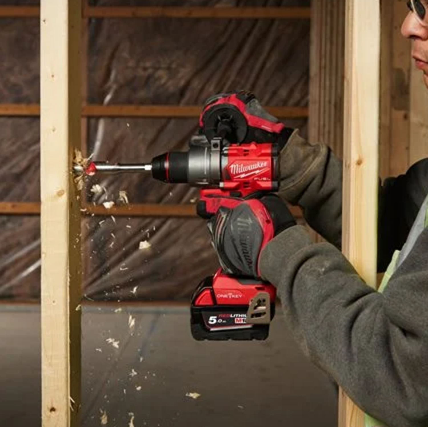 Снимка на Акумулаторна ударна бормашина MILWAUKEE M18ONEPD3-502X, 2 Батерии X 5Ah, 18V, Зарядно + Куфар, 4933492801