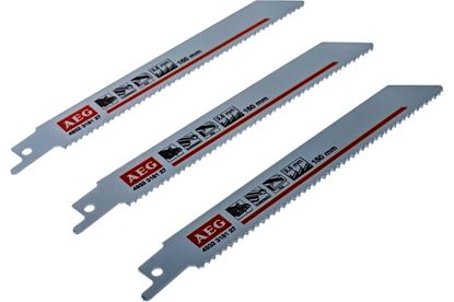 Снимка на Нож за саблен трион HCS 150x2.5 mm 3 бр., 4932318127, AEG
