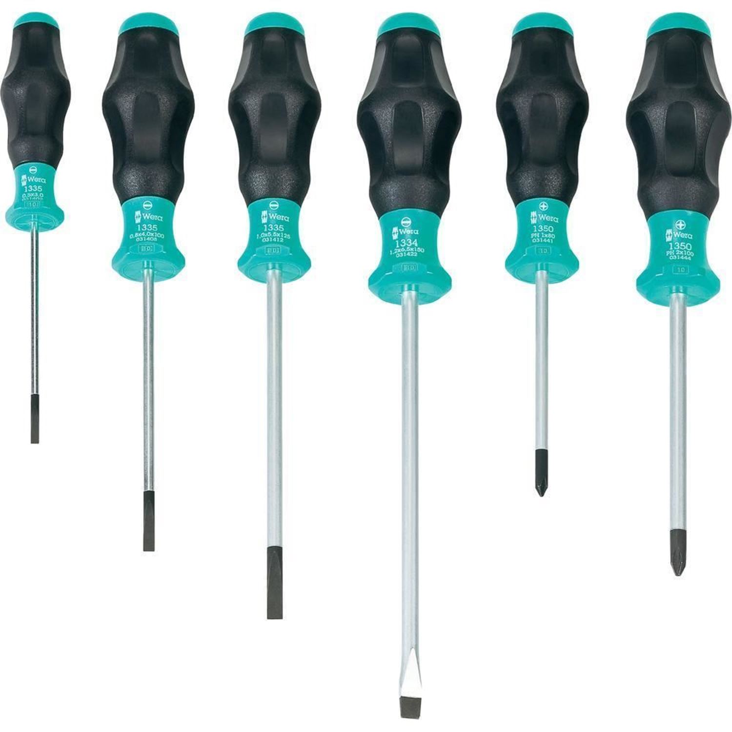 Снимка на Отвертки WERA 1334/6 Screwdriver set Kraftform Comfort;5031551001