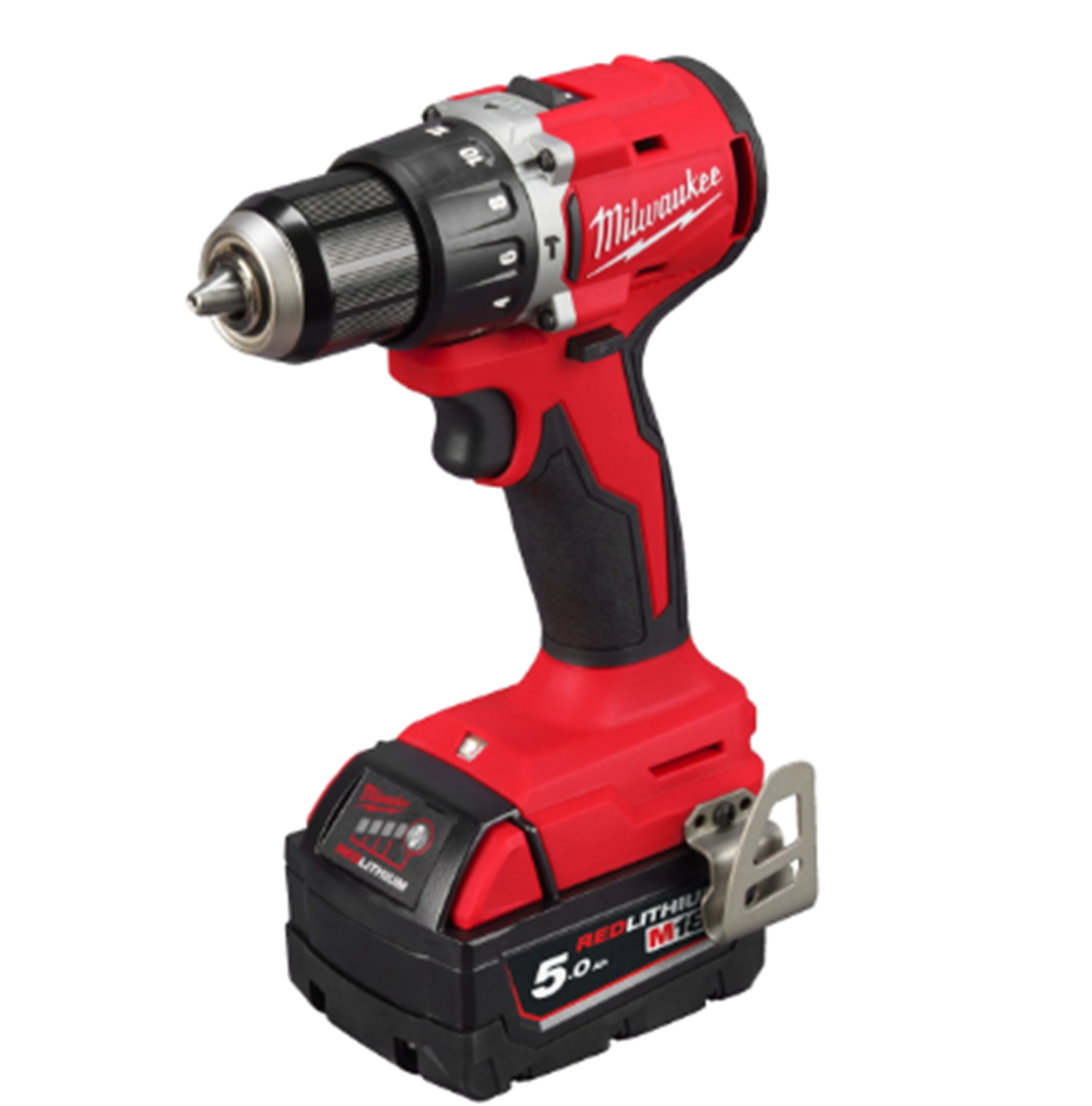 Снимка на Компактна безчеткова ударна бормашина MILWAUKEE M18BLPDRC-502C, 2 Батерии X 5Ah, 18V, Зарядно + Куфар, 4933492826 