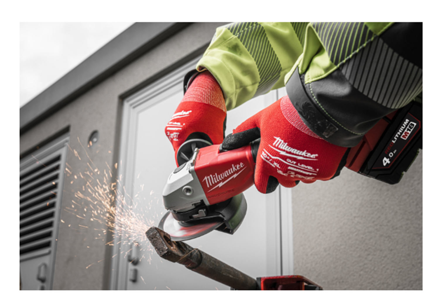 Снимка на Акумулаторен ъглошлайф MILWAUKEE 125 mm M18BLSAG125X-402X, 2Батерии x 4Ah, Куфар, Зарядно, 4933492644