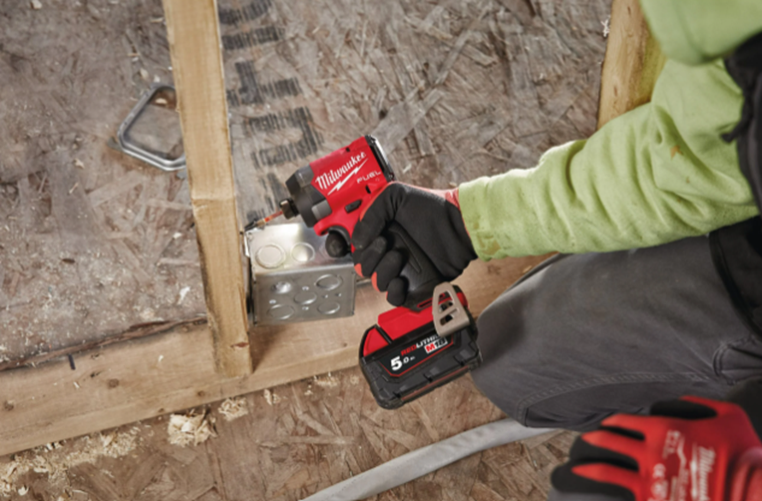 Снимка на Акумулаторен винтоверт MILWAUKEE M18FID3-502X, 2 Батерии X 5Ah, Зарядно, Куфар, 4933479865