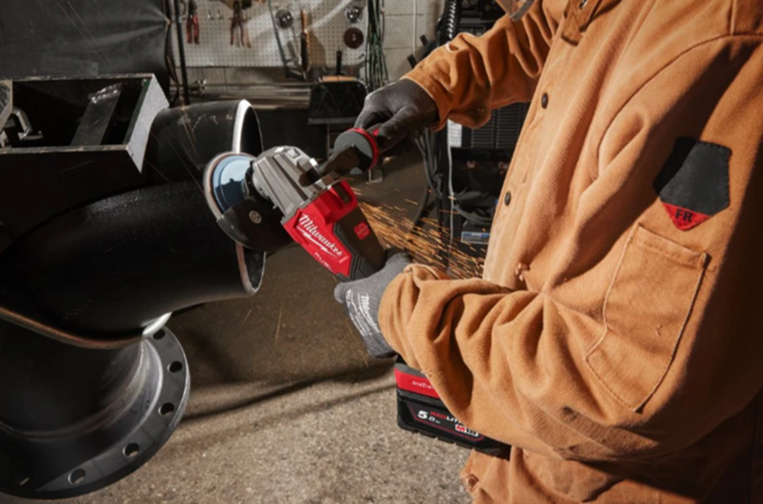 Снимка на Акумулаторен ъглошлайф MILWAUKEE M18FSAGSVO125X-502X, 2 Батерии x 5Ah, Зарядно, Куфар, 4933493553