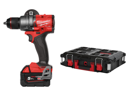 Снимка на Акумулаторна ударна бормашина MILWAUKEE M18FPD3-502P, 2 Батерии X 5Ah, 18V, Зарядно, Packout