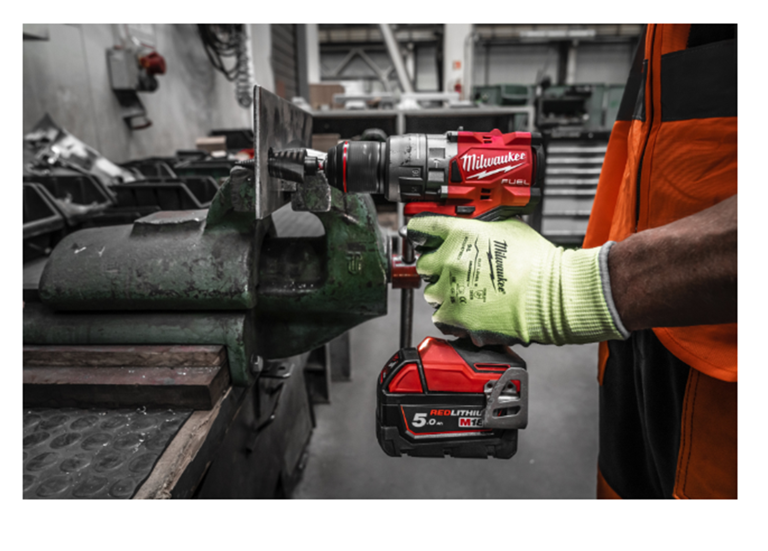 Снимка на Акумулаторна ударна бормашина MILWAUKEE M18FPD3-502P, 2 Батерии X 5Ah, 18V, Зарядно, Packout