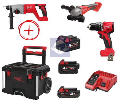Снимка на ПРОМО!Акумулаторен сет MILWAUKEE M18FPP3E-524X, PACKOUT