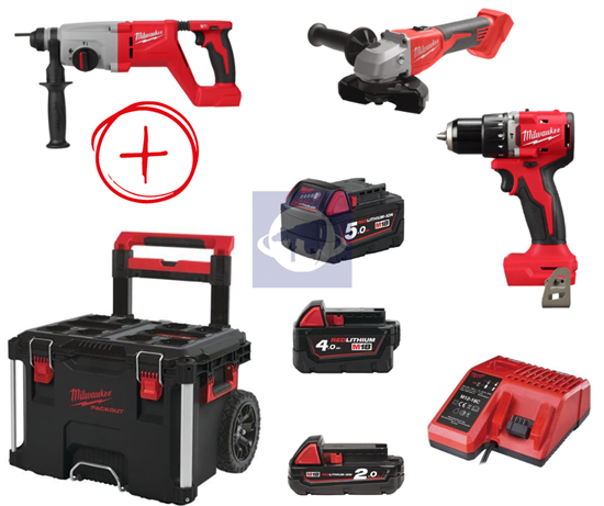 Снимка на ПРОМО!Акумулаторен сет MILWAUKEE M18FPP3E-524X, PACKOUT